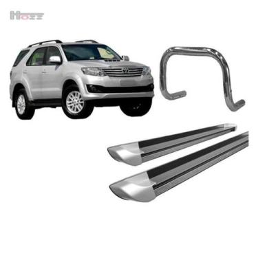 Imagem de Kit Estribo Perso+quebra Mato S/ Barra Cromado Sw4 Até 2015 - HOZZ