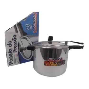 Imagem de Panela De Pressão Alumínio Segura 7 Litros Inmetro - Oferta Polida - G