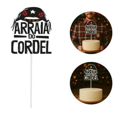 Imagem de Topo de Bolo Festa Junina Arraiá do Cordel São João - Cromus