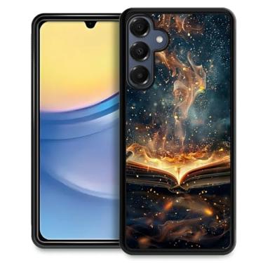 Imagem de CARLOCA Capa compatível com Samsung Galaxy A16, design para meninas à prova de choque antiarranhões capa traseira rígida PC estampa moderna livro de imagens chama mágica