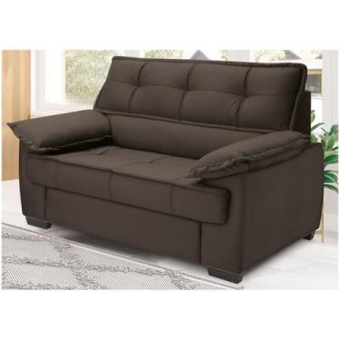 Imagem de Sofá 2 Lugares Suéde Lisboa Linoforte, Café, 2 lugares