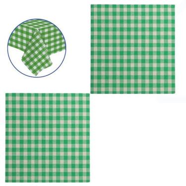Imagem de 2 Toalhas Juninas Xadrez Tnt Decoração Caipira Festa Verde