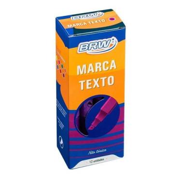 Imagem de Marca Texto BRW Fluorescente 12 Und Roxo