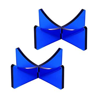 Imagem de Yes!Fresh Suporte De Acrílico Para Bolas Futebol, Basquete, Vôlei, Rúgbi, Armazenamento Esportes, Estojos Troféus E Autógrafos (3,54 X 1,3", Azul)