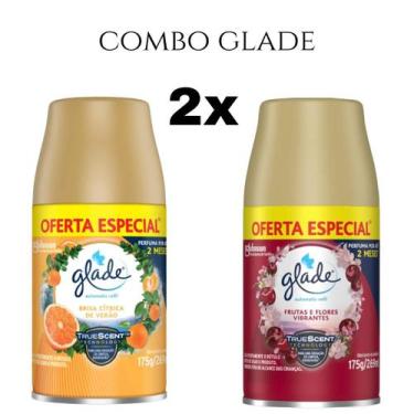 Imagem de Combo Odorizador de Ambiente Glade Refil Automatic 269ml, Laranja/Verm