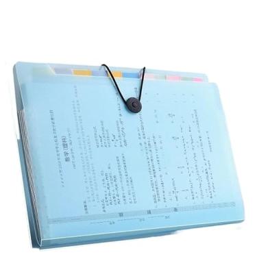 Imagem de Pasta para Documentos Grande Capacidade Conveniente(6211 azul 12 layers)