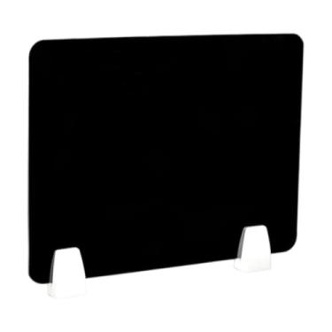 Imagem de Amagogo Painel de privacidade de mesa divisor de mesa à prova de som com design redutor de ruído Painel separador de escritório Placa de proteção de para, Preto