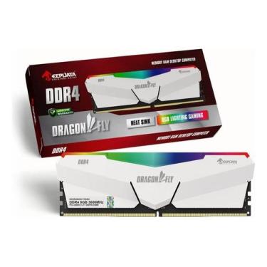 Imagem de Memória 8gb Ddr4 3600 Dragonfly Rgb Gaming Kdhrgb36c18w/8g - KeepData 