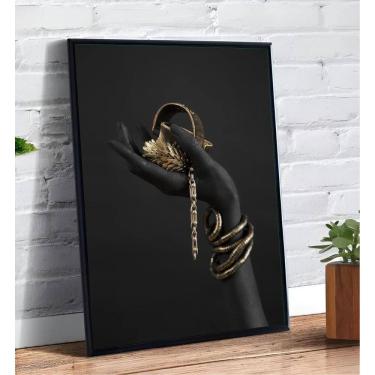 Imagem de Placa/Quadro Decorativo Grafite E Dourado 40X60Cm Ps 2Mm