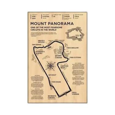 Imagem de Vintage Monaco Grand Prix Circuit Track F1 Racer Poster Canvas Wall Ar