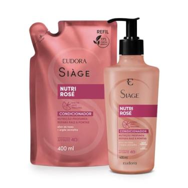 Imagem de Eudora Kit Siàge Nutri Rose: Condicionador 400ml + Refil 400ml