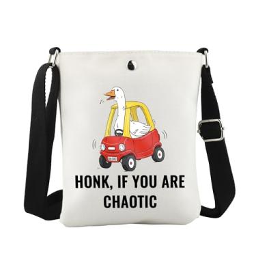 Imagem de WCGXKO Bolsa tiracolo Honk If You Are Chaotic Silly Goose Design Gift RN Nurse Gift Nurse Accessories, Cro caótico