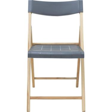 Imagem de Cadeira De Madeira Tramontina Dobrável Grafite 13797052