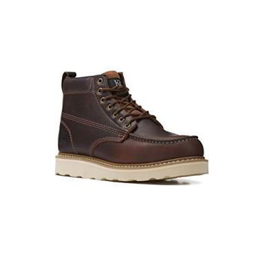 Imagem de Botas de trabalho masculinas King Rocks Moc Toe Construction, Burgundy, 9.5