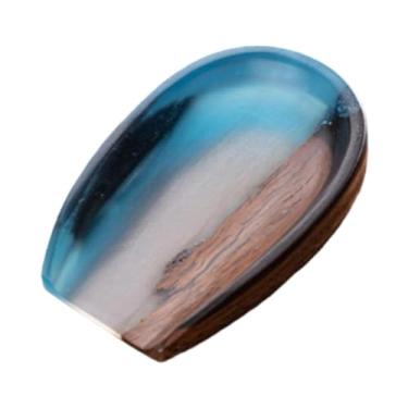 Imagem de DimyFew Copo de dosagem de grãos de café decorativo elegante bandeja de dosagem de chá solto bandeja de madeira resina para sala de chá, Color E