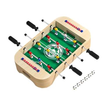 Imagem de menolana Mesa de pebolim de mesa com bola e marcador de pontos, conjunto portátil de jogo de futebol de madeira, educacional para viagem, bar, ambiente, L
