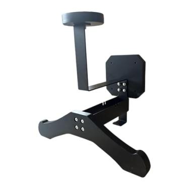 Imagem de YWJLQH Suporte de parede para capacete, suporte de parede de madeira, organizador de exibição de capacetes multiuso para ciclismo, Preto