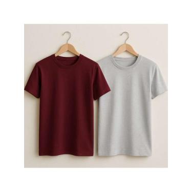 Imagem de Kit 2 Camisetas Básicas Streetwear Camisa T-Shirt Masculina Slim  Algo