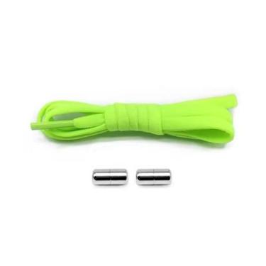 Imagem de Cadarço Elástico sem amarrar 1 Par Fecho Rosca Metal Cordão - Genérico