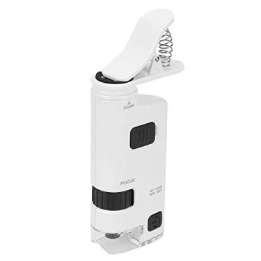 Imagem de Pssopp Mini Telefone Celular do Microscópio de Smartphone, Portátil e Fácil de Usar, Lupa de Zoom 80-120x, Clipe Universal, Luzes LED, para Inspeção de Carimbo de Jóias Industriais de Cabelo de
