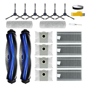 Imagem de aoteng Peças de reposição X8 Pro Omni para aspirador de pó robô ECOVACS DEEBOT X8 Pro Omni/YEEDI S14 Plus, 19 pacotes, 2 escovas principais, 4 filtros, 6 escovas laterais, 2 esfregões de rolo, 4 sacos