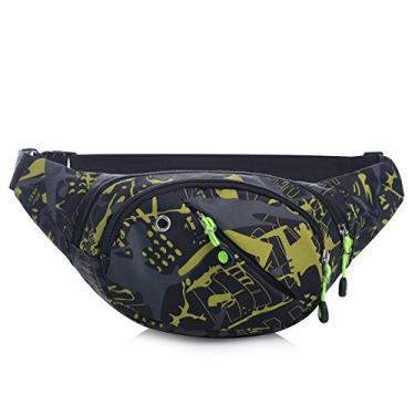 Imagem de AIBEARTY Pochete infantil para meninos pequena camuflagem cintura cinto bolsa bolsa de cintura pacote com alça ajustável para crianças, esportes, corrida, acampamento, viagem, X amarelo, One Size