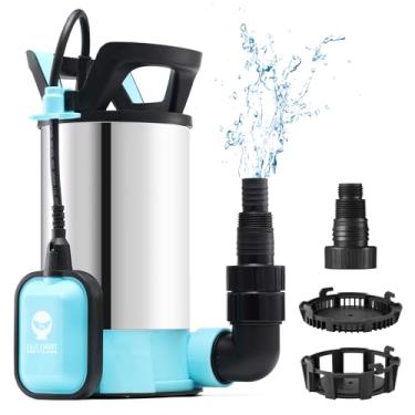 Imagem de SainSmart Bomba De Depósito Com Interruptor Flutuação, D'Água Submersível 1,15 Hp, Utilitário Portátil Aço Inoxidável, Remoção Alta Vazão 3960 Gph, Cabo 33 Pés Para Drenagem Piscina, Banheira, Lago