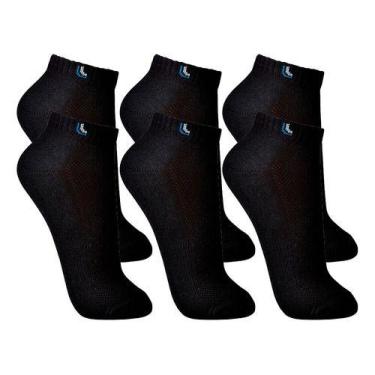 Imagem de Kit 6 Pares Meia Lupo Soquete Masculina Sport, Preto, G