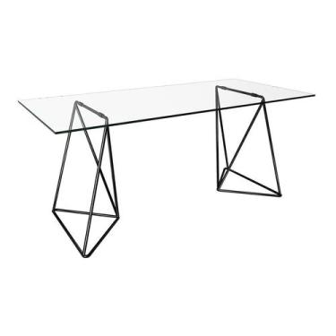 Imagem de Mesa de Jantar Retangular Leblon Preta 140 cm - Mobly