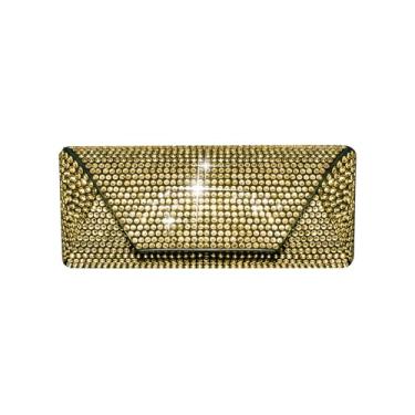 Imagem de Berfi Life Estojo de óculos de sol PU, estojo de óculos de sol clássico Bling Diamond, bolsa de óculos para mulheres
