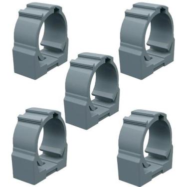 Imagem de Kit 5 abracadeira pvc cinza 1" masster
