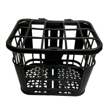 Imagem de kowaku Cesta de armazenamento para bicicleta, recipiente de grande capacidade com tampa, cesto de bicicleta portátil e estável, organizador de artigos