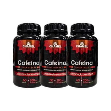 Imagem de Kit 4x Vitamina Cafeína 200mg 60 Cápsulas - CHAMEL