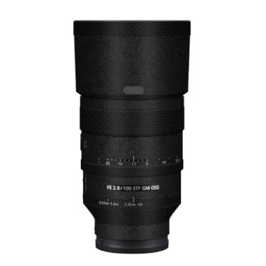 Imagem de Adesivo de lente de câmera para Sony FE 100 mm F2.8 STF GM Macro Coat Wraps Film Protector Vinyl Decal Skin 100 2.8 (contorno preto brilhante)