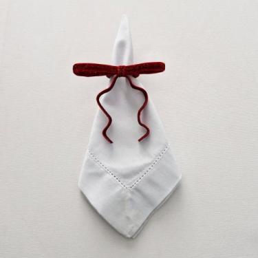 Imagem de Porta Guardanapo Laço Veludo com Glitter Estruturado - Decor Madame Bl