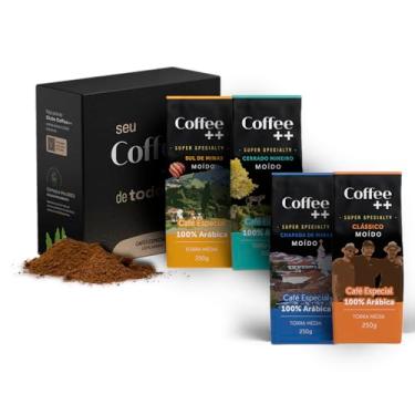Imagem de Coffee Mais Torrado e Moído│ Kit Família com 4 Pacotes → 1 Clássico + 1 Chapada de Minas + 1 Mantiqueira de Minas + 1 Cerrado Mineiro│Café Super Especial │100% Arábica │ Torra Média │ 4 x 250g