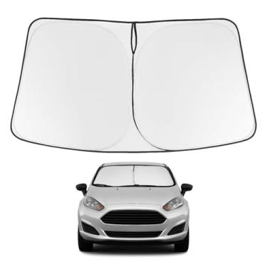 Imagem de Proadsy Para-brisa para Ford Fiesta 2017-2023 Protetor solar frontal dobrável de 4 camadas blocos de viseira de sol raios UV mantém acessórios de refrigerador de carro