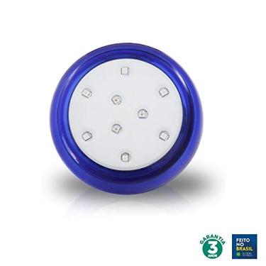 Imagem de Luminária de Piscina Led Branco Quente 9w 80mm Corpo Azul
