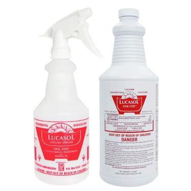 Imagem de Desinfetante Lucasol One Step 946mL com frasco de spray de 710mL