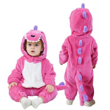 Imagem de Fantasia LOLANTA Toddler Dinosaur Stitch, macacão de flanela 31-36M