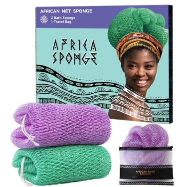 Imagem de Esponja de rede esfoliante RelaxScene Afro Scrubber 2 peças
