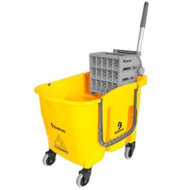 Imagem de Balde espremedor doblô capacidade 30 litros - Flex (Amarelo) - Bralimp