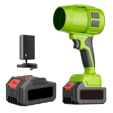 Imagem de Fenteer Soprador de folhas sem fio, turbina, ventilador a jato, compacto, recarregável, removedor de poeira, espanador de ar elétrico para remoção de neve, Style B
