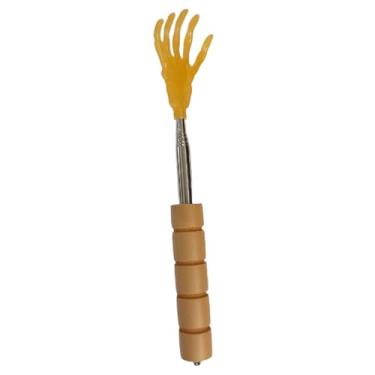 Imagem de Generic Varinha Teaser Pet Brinquedo Interativo para Cães e Gatos Esqueleto em Forma de Mão Socialização Confortável Vara de Massagem Telescópica, Amarelo