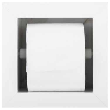 Imagem de Porta Papel Higiênico/Papeleira Em Porcelanato Polido (Oro Calacata) -