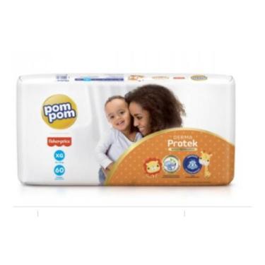 Imagem de Fralda Pompom HIPER Derma Protek Tam XG - 60 fraldas - ATACADO BARATO