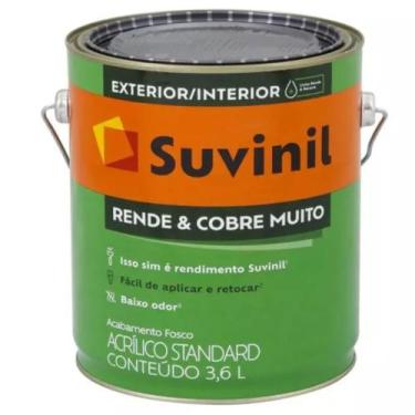 Imagem de Tinta Acrílica Rende Muito Branco Gelo 3,6 Litros - Suvinil - Suvinil 