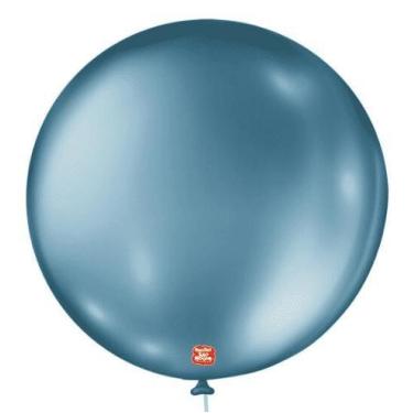 Imagem de BALÃO LISO REDONDO - SÃO ROQUE Nº 05 - METÁLICO AZUL- Pacote com 25 un