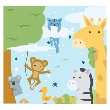Imagem de Papel de Parede Adesivo Infantil Safari Floresta Bebe Quarto - 561pcp 