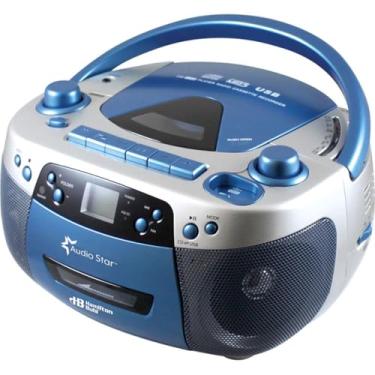 Imagem de HamiltonBuhl 5050ULTRA Gravador de CD educativo Boombox Home azul, 30,5 x 22,8 x 15,2 cm, HEC5050ULTRA